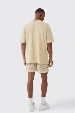 Elasticated Waist Jacquard Bermuda Shorts | BoohooMAN UK