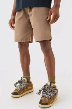 Elasticated Waist Nylon Stone Shorts | BoohooMAN UK