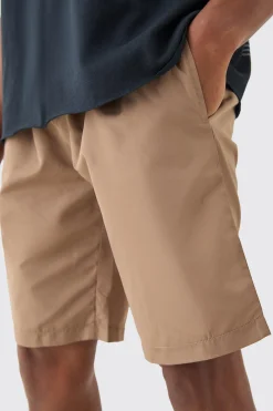 Elasticated Waist Nylon Stone Shorts | BoohooMAN UK
