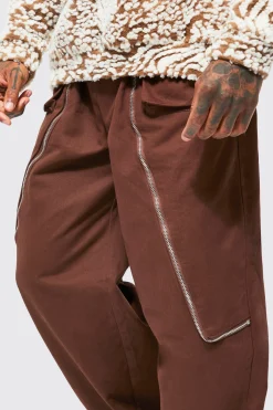 Elasticated Waist Oversized Pocket Cargo | BoohooMAN UK