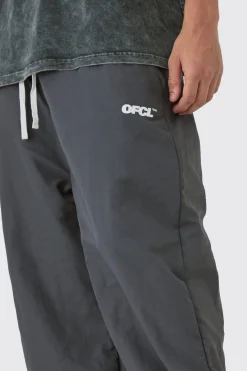 Elasticated Waist Oversized OFCL Parachute Pants | BoohooMAN UK