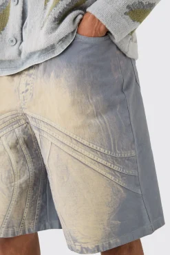 Elasticated Waist Panel Parachute Shorts | BoohooMAN UK