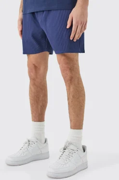Elasticated Waist Pleated Drawcord Shorts | BoohooMAN UK