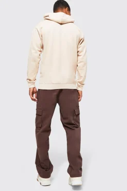 Elasticated Waist Relaxed Fit Buckle Cargo Trouser | BoohooMAN UK