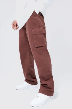 Elasticated Waist Relaxed Fit Cargo Trouser | BoohooMAN UK