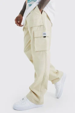 Elasticated Waist Relaxed Fit Buckle Cargo Jogger | BoohooMAN UK