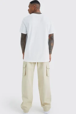 Elasticated Waist Relaxed Fit Buckle Cargo Jogger | BoohooMAN UK