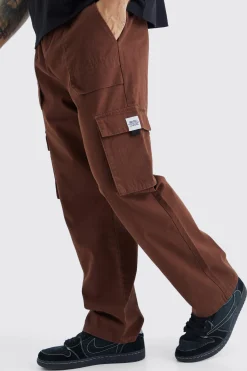 Elasticated Waist Relaxed Fit Cargo Trouser | BoohooMAN UK