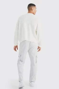 Elasticated Waist Relaxed Fit Cargo Trouser | BoohooMAN UK