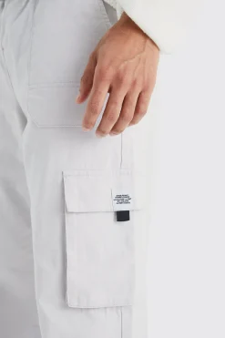 Elasticated Waist Relaxed Fit Cargo Trouser | BoohooMAN UK