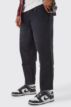 Elasticated Waist Skate Chino Trouser | BoohooMAN UK