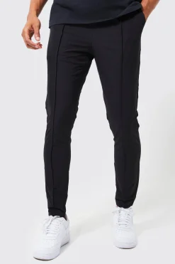Elasticated Waist Skinny Stretch Golf Trousers | BoohooMAN UK