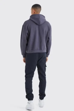 Elasticated Waist Slim Fit Cargo Trouser | BoohooMAN UK