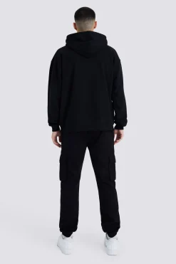 Elasticated Waist Slim Fit Buckle Cargo Trouser | BoohooMAN UK