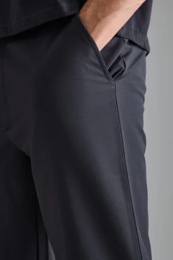 Elasticated Waist Slim Fit Smart Trousers | BoohooMAN UK