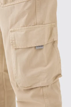 Elasticated Waist Slim Fit Branded Cargo Jogger | BoohooMAN UK