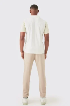 Elasticated Waist Slim Smart Jogger | BoohooMAN UK