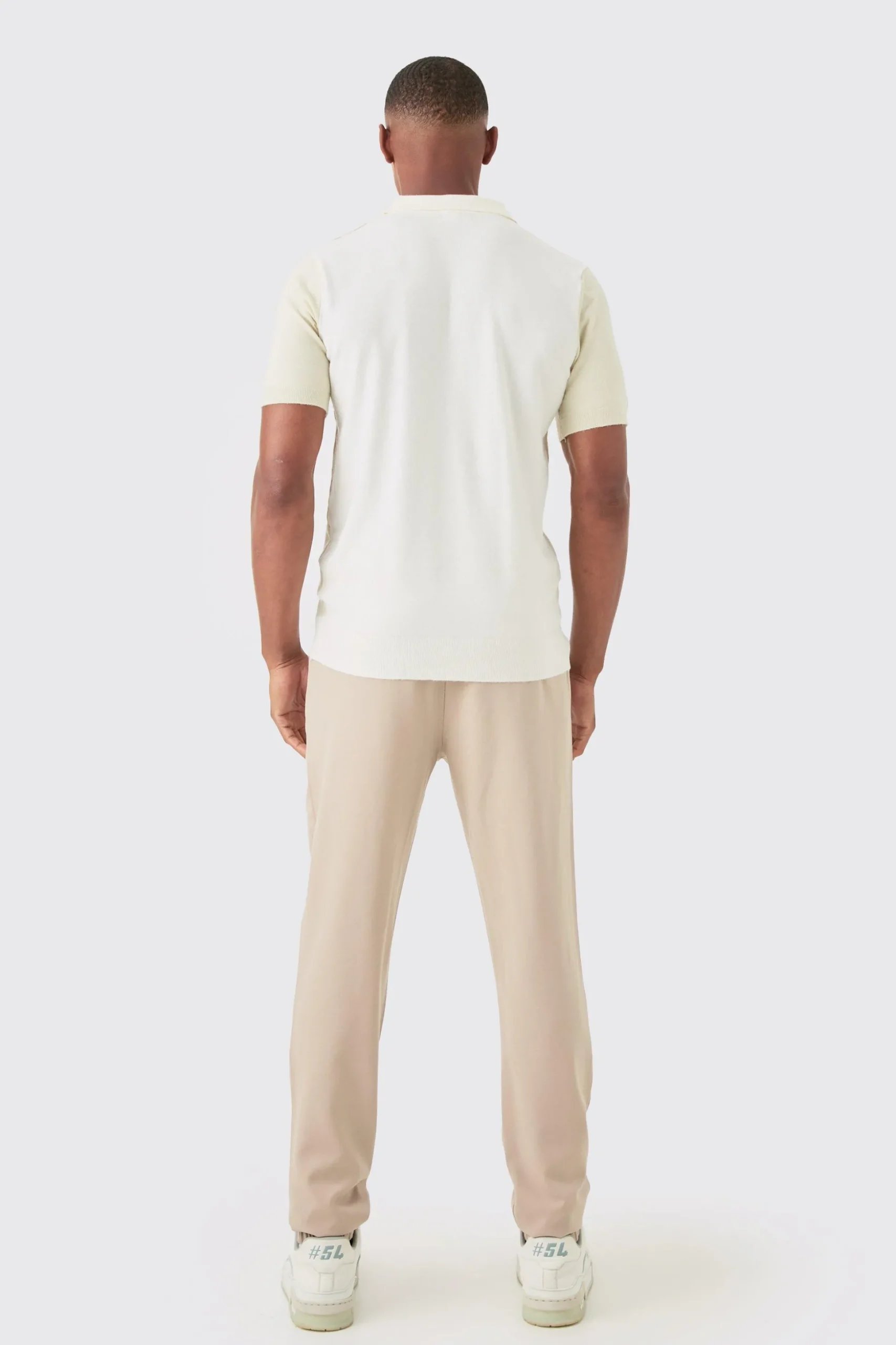 Elasticated Waist Slim Smart Jogger | BoohooMAN UK