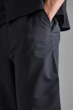 Elasticated Waist Split Hem Smart Trousers | BoohooMAN UK