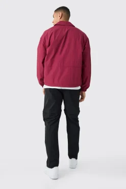 Elasticated Waist Straight Zip Off Trouser | BoohooMAN UK