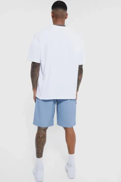Elasticated Waist Technical Stretch Comfort Cargo Short | BoohooMAN UK