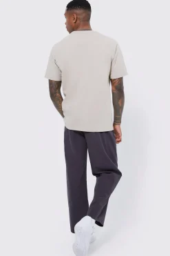 Elasticated Waist Technical Stretch Relaxed Cropped Trouser | BoohooMAN UK