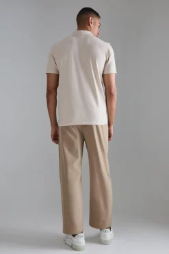 Elasticated Waist Technical Stretch Relaxed Cropped Trouser | BoohooMAN UK