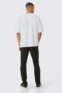 Elasticated Waist Technical Stretch Slim Trouser | BoohooMAN UK