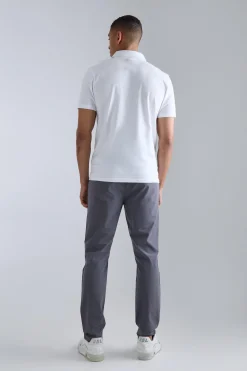 Elasticated Waist Technical Stretch Slim Trouser | BoohooMAN UK