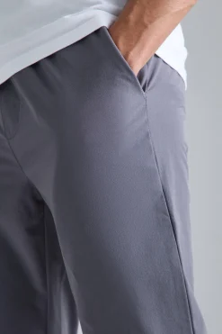 Elasticated Waist Technical Stretch Slim Trouser | BoohooMAN UK