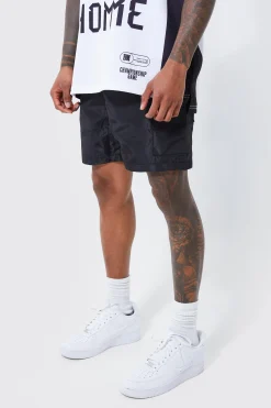 Elasticated Waist Toggle Cargo Short | BoohooMAN UK
