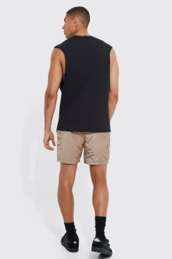 Elasticated Waist Toggle Cargo Short | BoohooMAN UK
