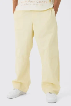 Elasticated Waist Washed Baggy Parachute Trouser | BoohooMAN UK