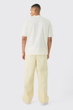 Elasticated Waist Washed Baggy Parachute Trouser | BoohooMAN UK