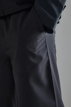 Elasticated Waist Wide Leg Smart Trousers | BoohooMAN UK