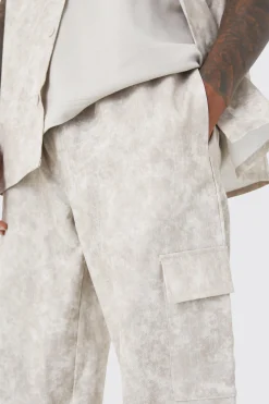 Elasticated Waistband Camo Cargo Trouser | BoohooMAN UK