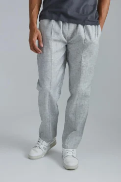 Elasticated Waistband Straight Leg Trouser | BoohooMAN UK