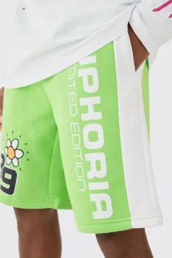 Euphoria Graphic Long Length Basketball Shorts | BoohooMAN UK