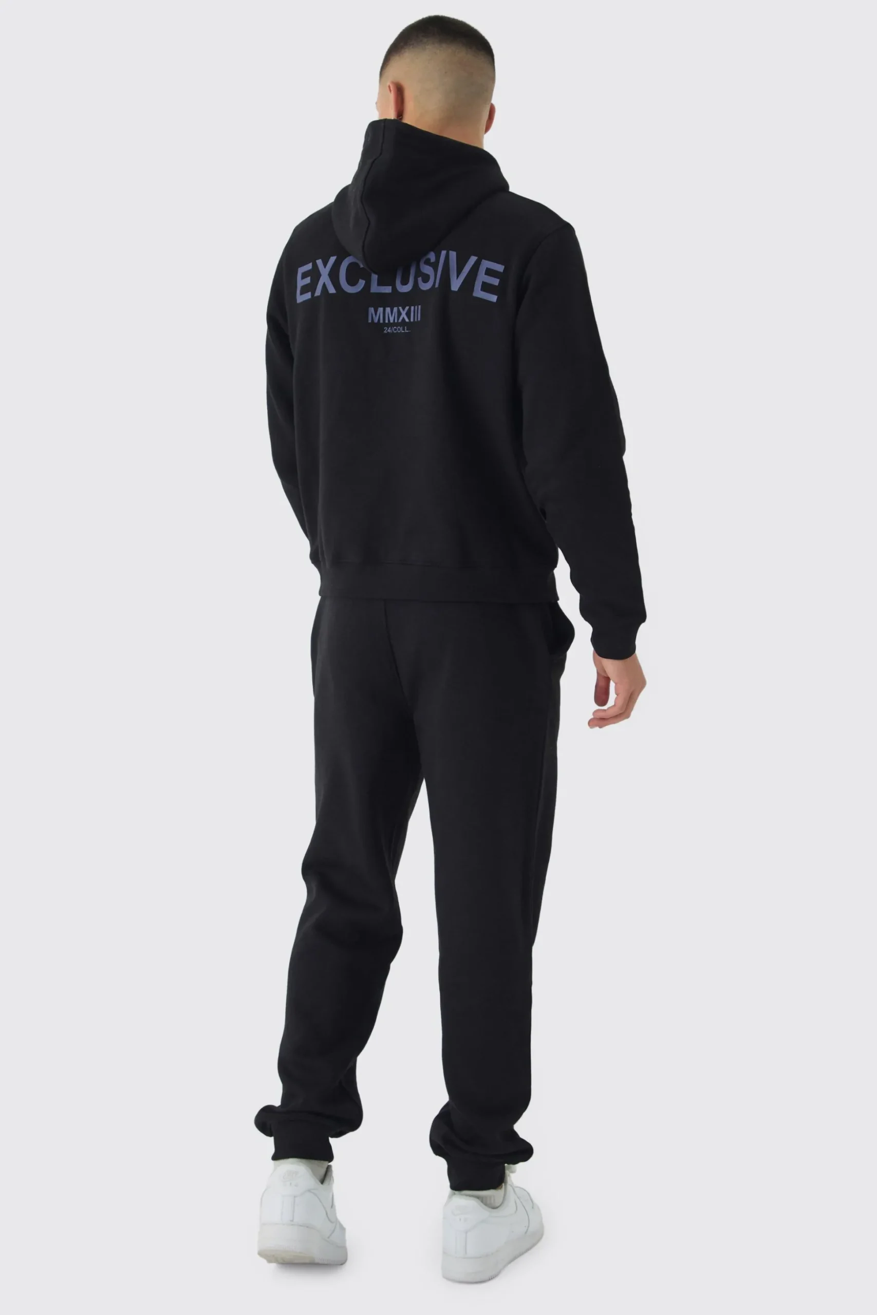 Exclusive Highbuild Print Zip Through Hooded Tracksuit | BoohooMAN UK