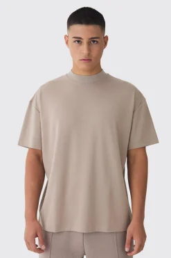 Extended Neck Oversized Super Heavy Premium T-shirt | BoohooMAN UK