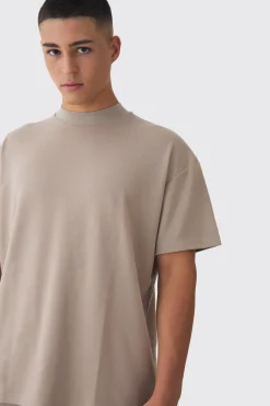 Extended Neck Oversized Super Heavy Premium T-shirt | BoohooMAN UK