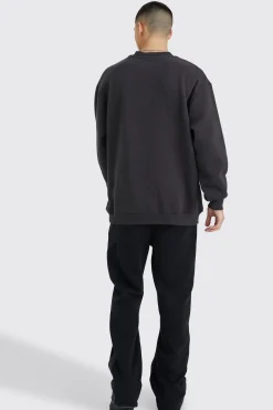 Extended Neck Sweatshirt Gusset Tracksuit | BoohooMAN UK