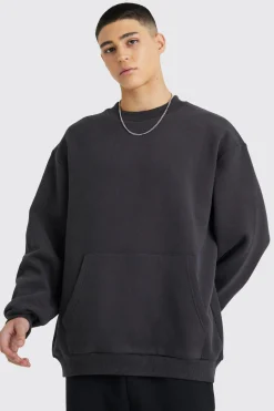 Extended Neck Sweatshirt Gusset Tracksuit | BoohooMAN UK