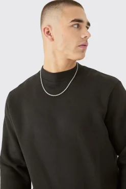 Extended Neck Sweatshirt | BoohooMAN UK