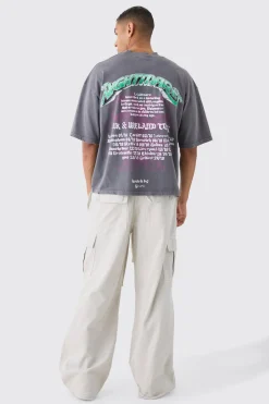 Extreme Baggy Fit Cargo Trousers In Ecru | BoohooMAN UK