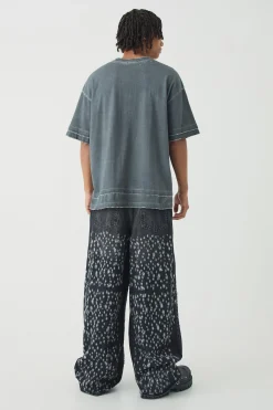 Extreme Baggy Rigid All Over Distressed Jeans | BoohooMAN UK