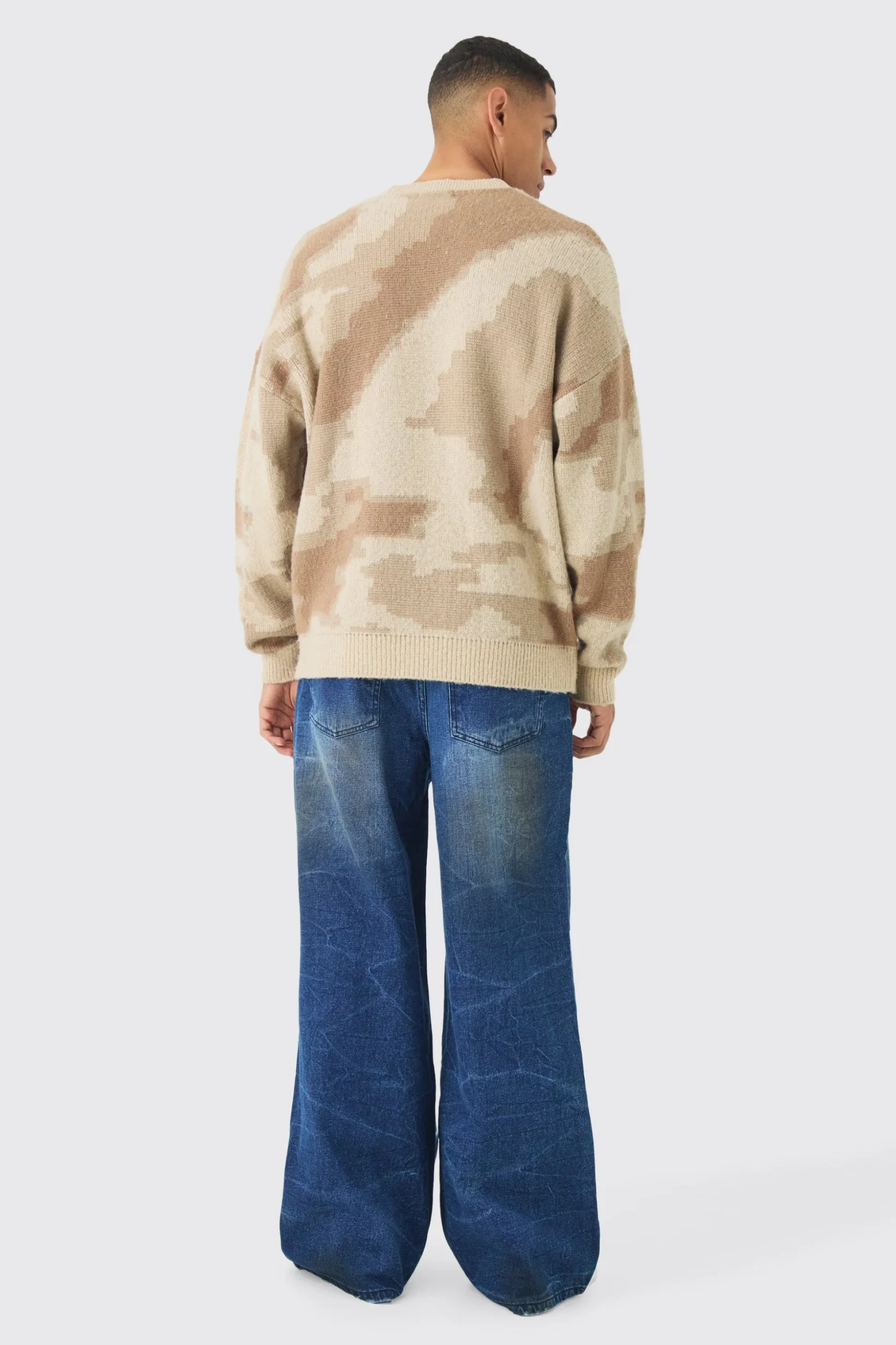 Extreme Baggy Rigid Crinkle Dirty Wash Jeans | BoohooMAN UK