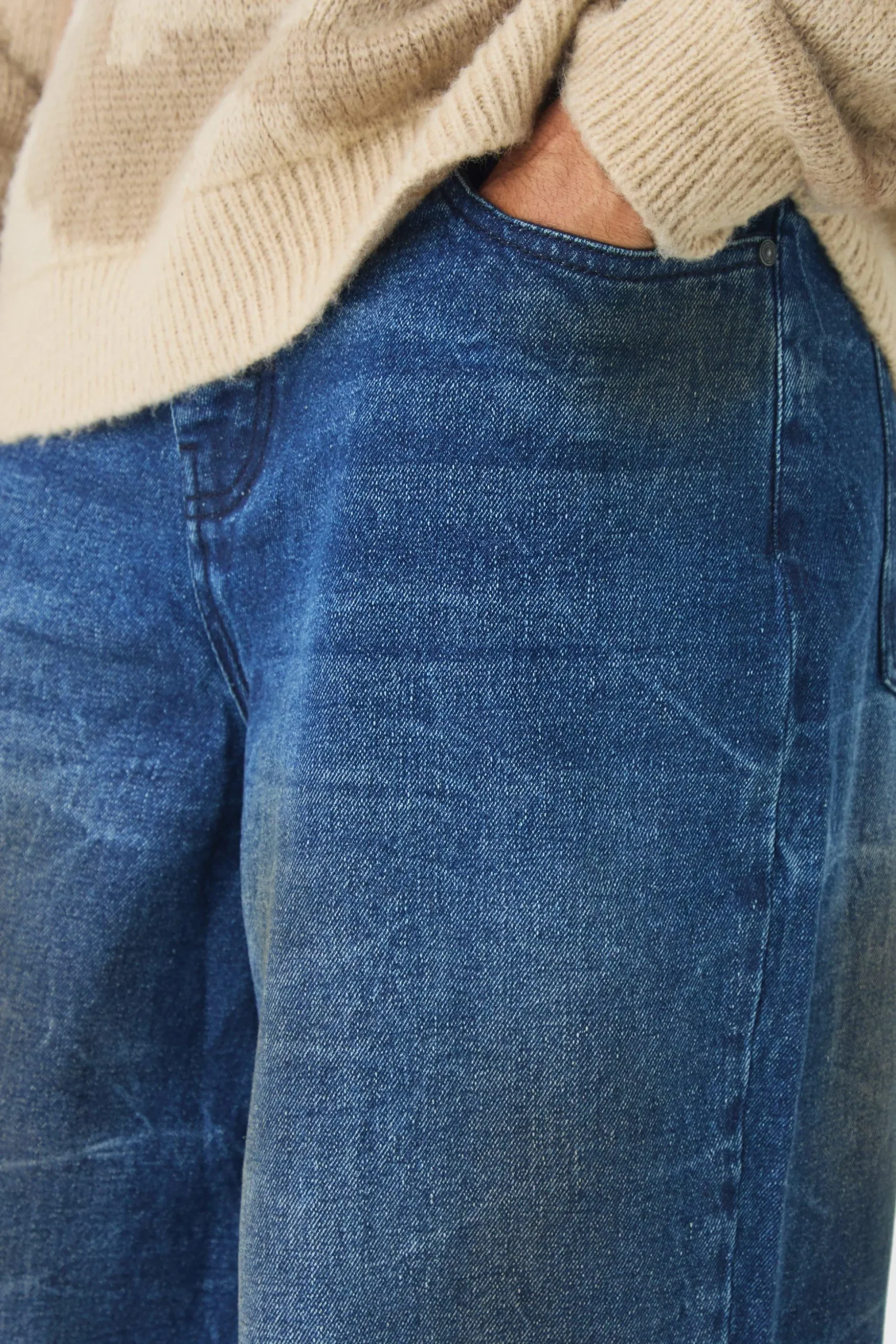 Extreme Baggy Rigid Crinkle Dirty Wash Jeans | BoohooMAN UK