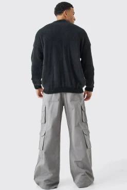 Extreme Baggy Rigid Multi Cargo Pocket Trousers | BoohooMAN UK