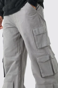 Extreme Baggy Rigid Multi Cargo Pocket Trousers | BoohooMAN UK